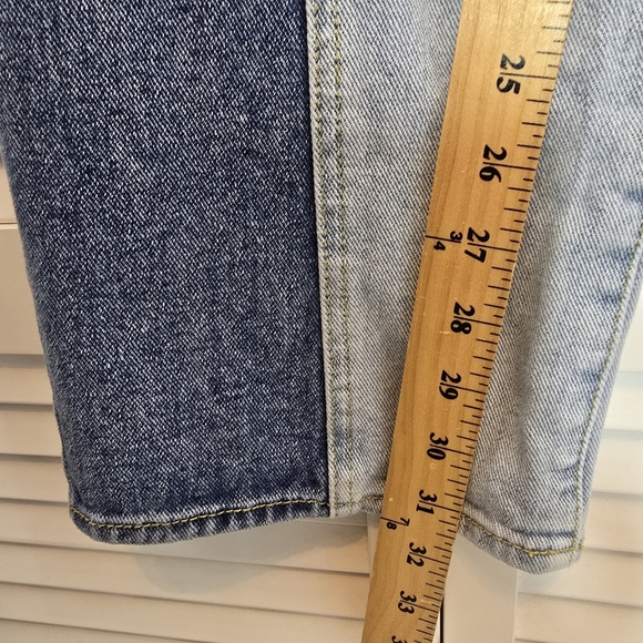 PACSUN Eco Two-Tone '90s Boyfriend Jeans Sz 30 High Rise Patchwork Loose Fit Y2K - Picture 11 of 12